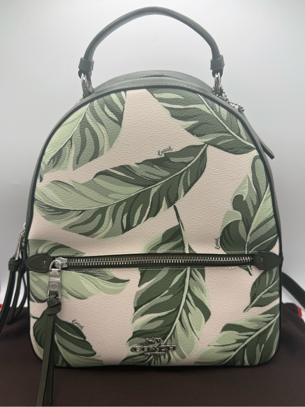 Coach Banana Leaves Print Jordyn Style Backpack Purse NWOT